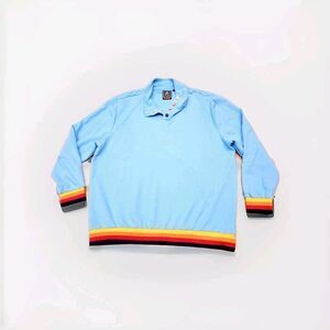 ALDI Gear Grocery Store Blue Employee Sweatshirt Men's 1/4 - Size XL